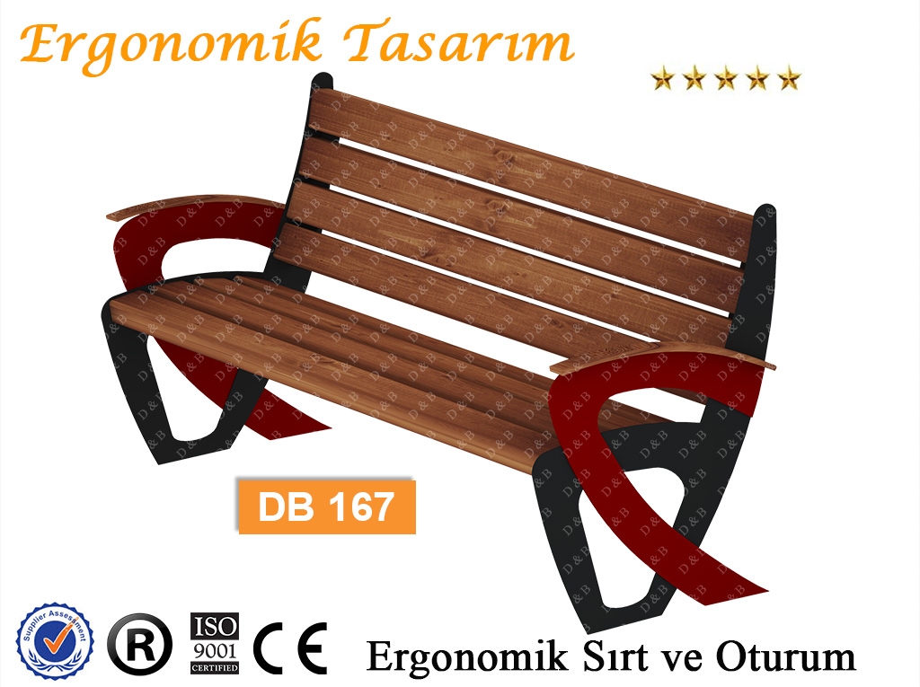 DB 167 Sitting Benches, composite bench, outdoor equipment