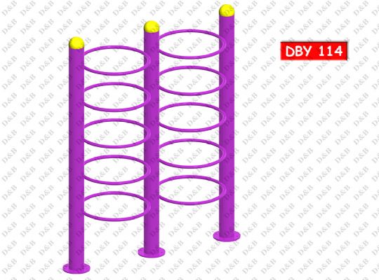 DBY 114 Çocuk parkı komando tırmanma merdiveni